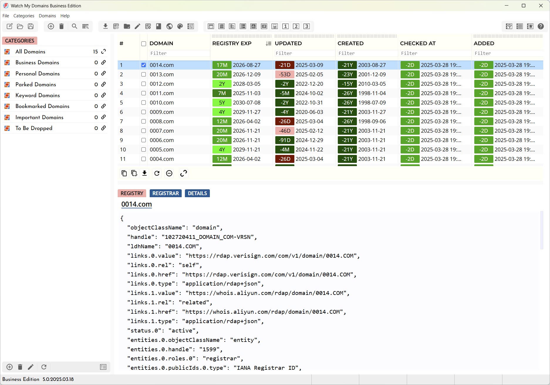 Watch My Domains SED