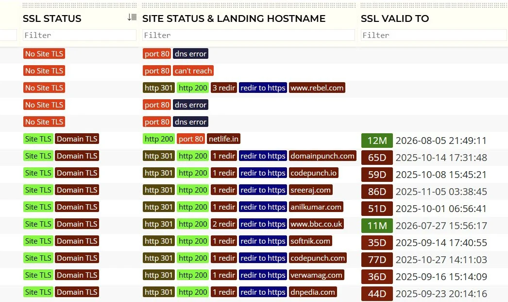 SSL and Site Monitoring